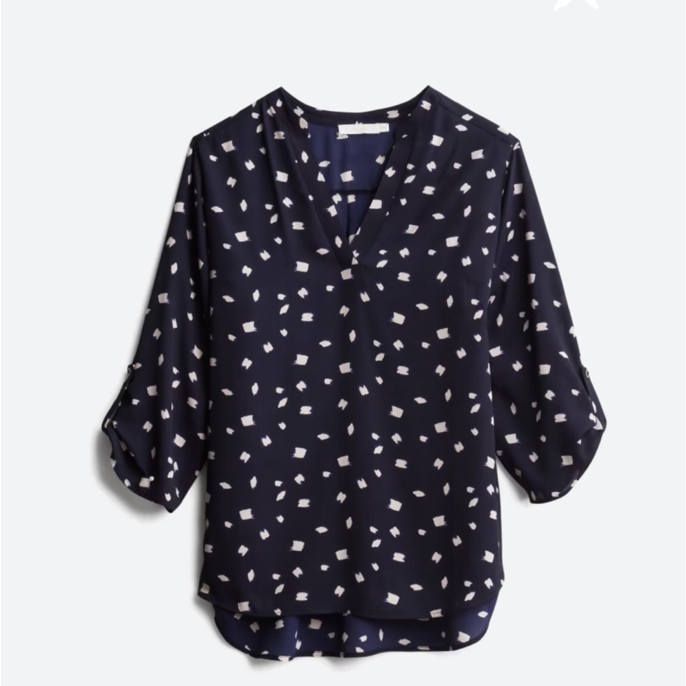 Lush-Warren Split-Neck Blouse